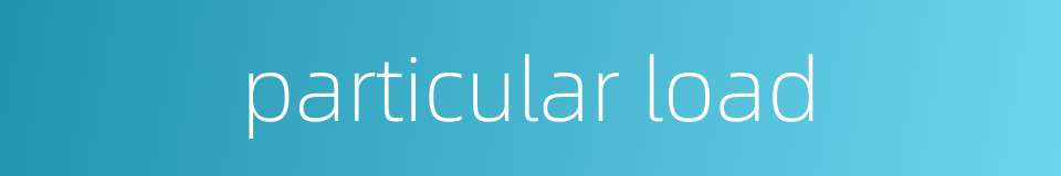 particular load的同义词