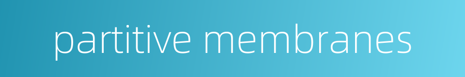 partitive membranes的同义词