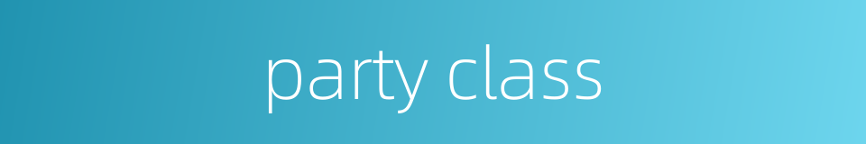 party class的同义词