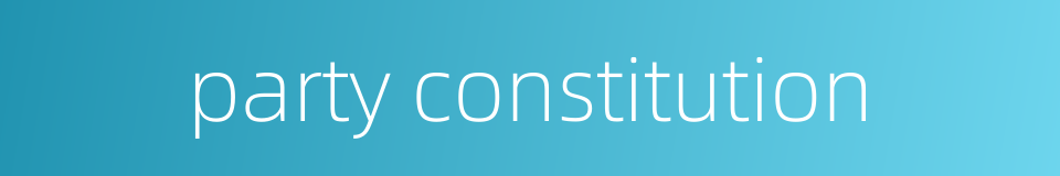 party constitution的同义词
