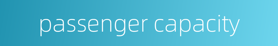 passenger capacity的同义词
