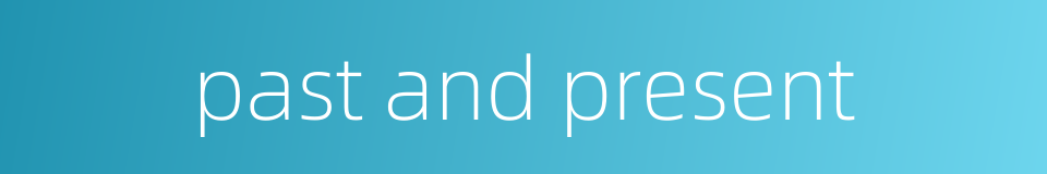 past and present的同义词