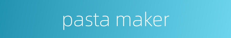 pasta maker的同义词