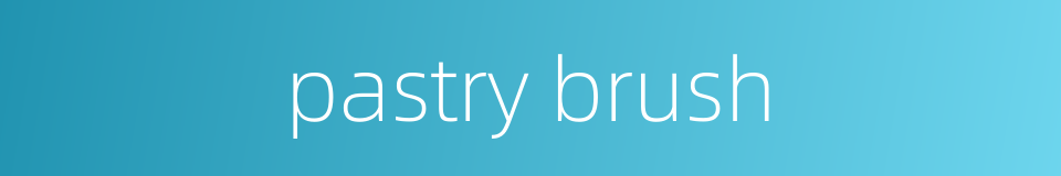 pastry brush的同义词