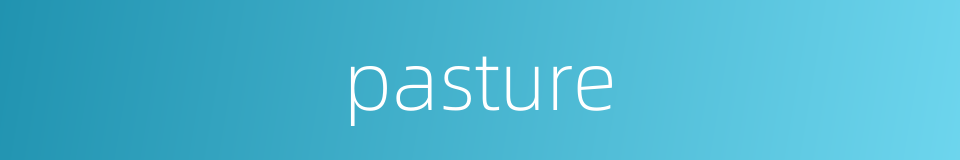 pasture的同义词
