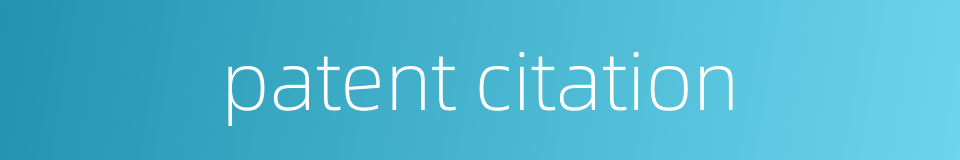 patent citation的同义词