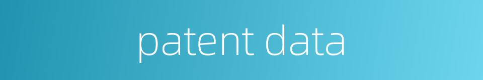 patent data的同义词