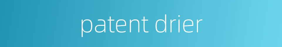patent drier的同义词