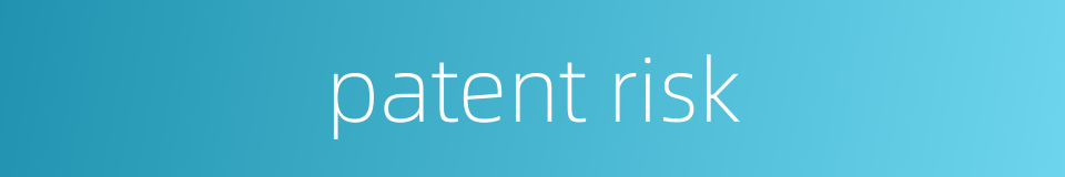 patent risk的同义词