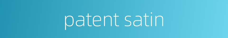 patent satin的同义词