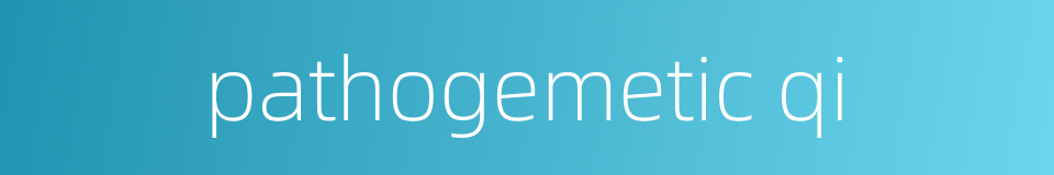 pathogemetic qi的同义词