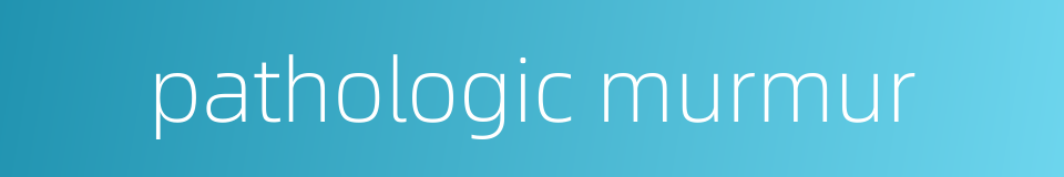 pathologic murmur的同义词