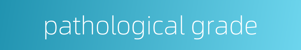 pathological grade的同义词