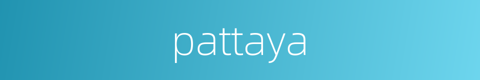 pattaya的同义词