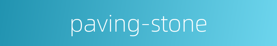 paving-stone的同义词