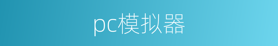 pc模拟器的同义词