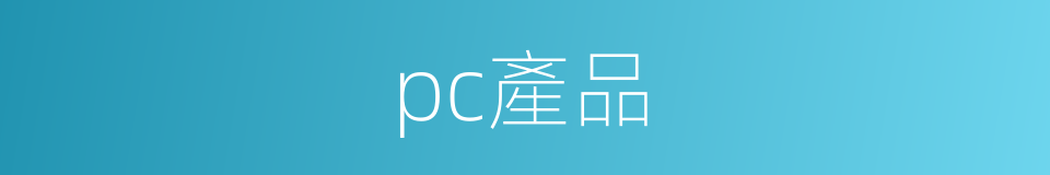 pc產品的同義詞