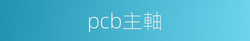 pcb主軸的同義詞