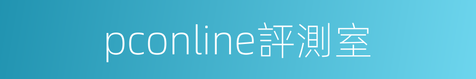 pconline評測室的同義詞