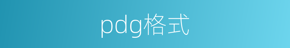 pdg格式的同义词