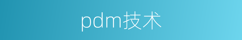 pdm技术的同义词