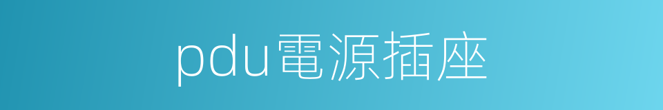 pdu電源插座的同義詞