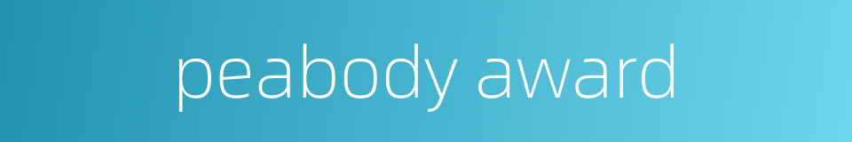 peabody award的同义词
