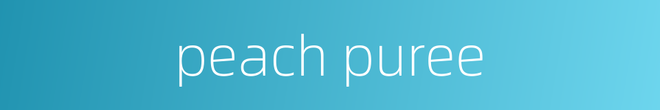 peach puree的同义词