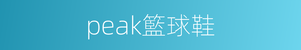 peak籃球鞋的同義詞