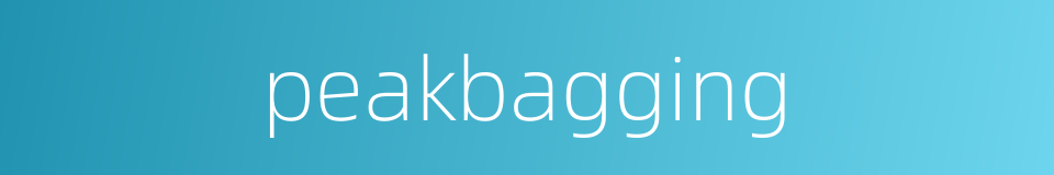 peakbagging的同义词