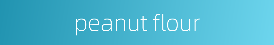 peanut flour的同义词