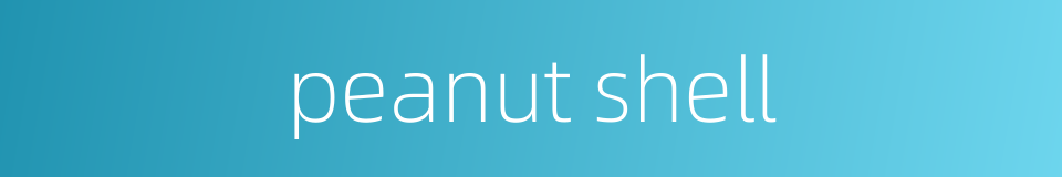 peanut shell的同义词