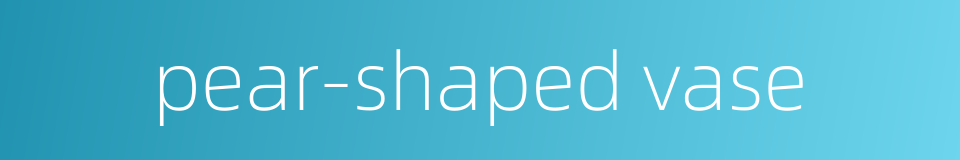 pear-shaped vase的同义词