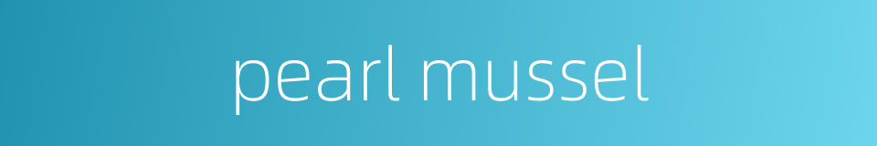 pearl mussel的同义词