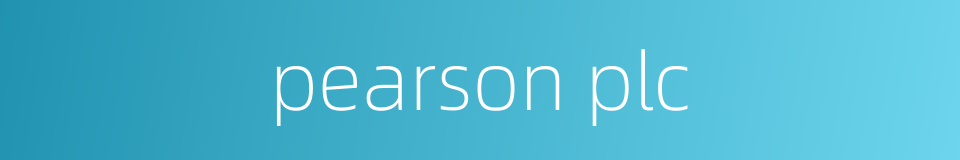 pearson plc的同义词