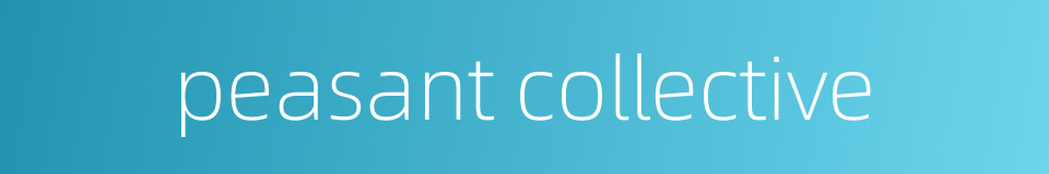 peasant collective的同义词