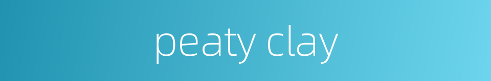 peaty clay的同义词