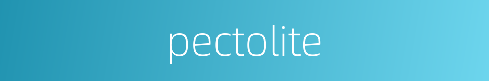 pectolite的同义词