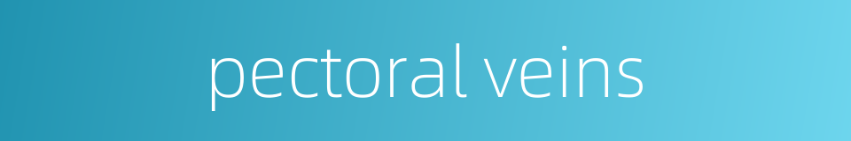 pectoral veins的同义词