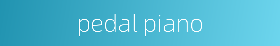 pedal piano的同义词