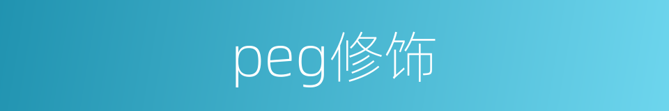 peg修饰的同义词