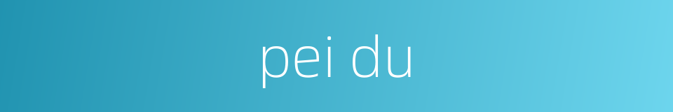 pei du的同义词