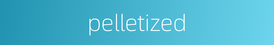 pelletized的同义词