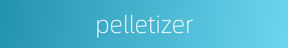 pelletizer的同义词