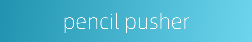 pencil pusher的同义词