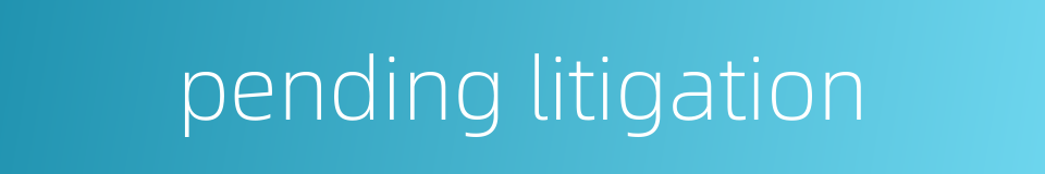 pending litigation的同义词