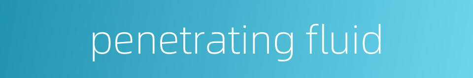 penetrating fluid的同义词