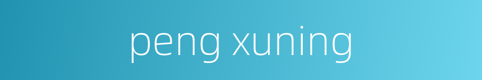 peng xuning的同义词