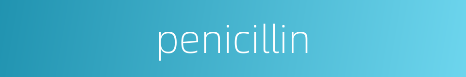 penicillin的同义词