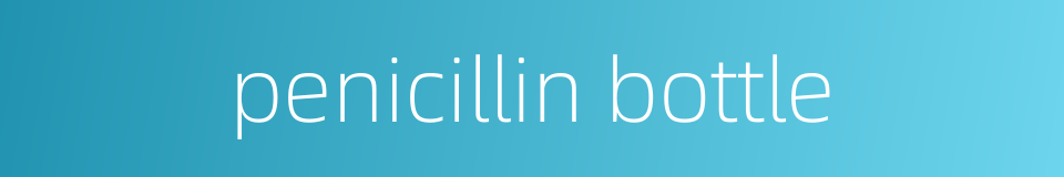 penicillin bottle的同义词